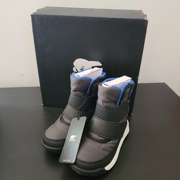 Sorel Toddler Whitney II Strap Waterproof Boot Black Size 8 New NIB - Picture 1 of 7